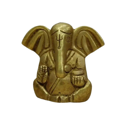 Tamas Brass Ganesha Statue for Temple (Golden) Mytrendzcart