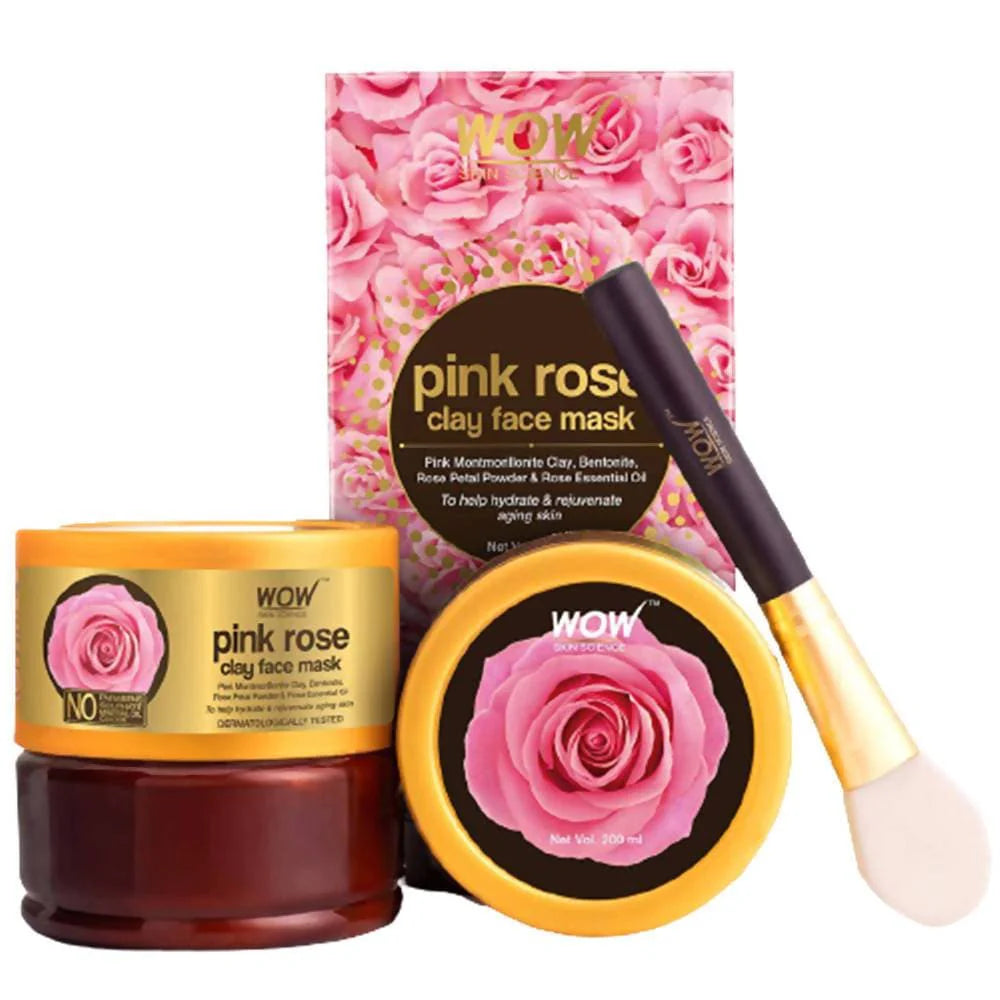 Wow Skin Science Pink Rose Clay Face Mask Mytrendzcart