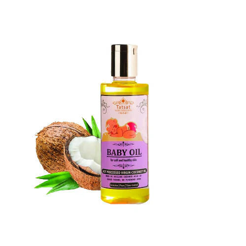 Tatsat Hot processed Pure Virgin New born baby massage Coconut Oil -200 ml Mytrendzcart