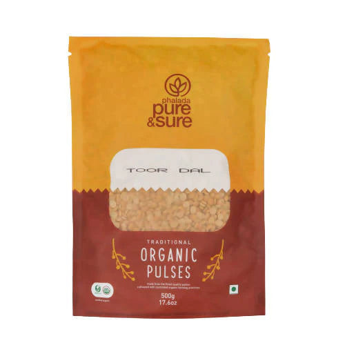 Pure & Sure Toor Dal Traditional Organic Pulses -500 gm Mytrendzcart