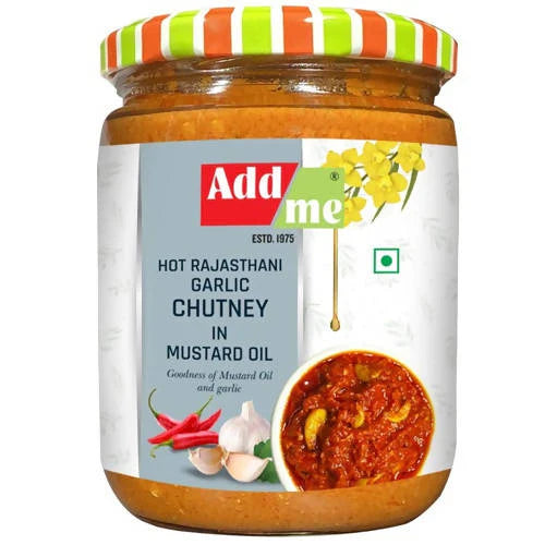 Add Me Hot Rajasthani Garlic Chutney In Mustard Oil -500 gm Mytrendzcart