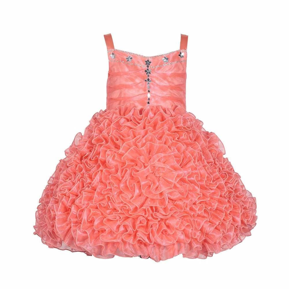 Asmaani Baby Girls Gajri Tissue Net Knee Length Frock ( AS-DRESS-22151) -1 - 2 Years Mytrendzcart