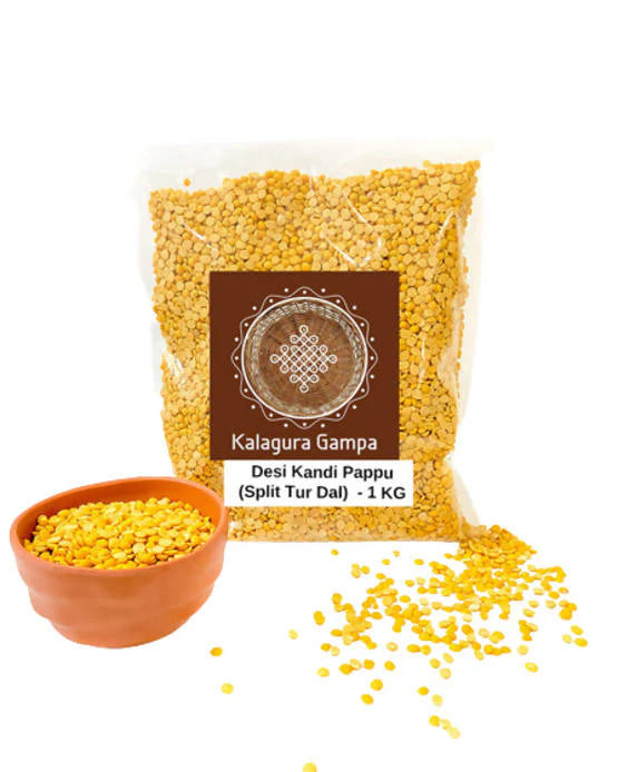 Kalagura Gampa Desi Kandi Pappu (Split Tur Dal) -1000 gm Mytrendzcart