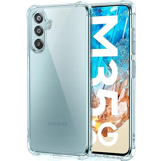 TheGiftKart Transparent Crystal Clear Back Cover Case for Samsung Galaxy M35 5G | Shockproof Soft TPU Case | Cushioned Edges for Ultimate Protection Back Cover Case for Samsung M35 (TPU, Transparent) - Mytrendzcart