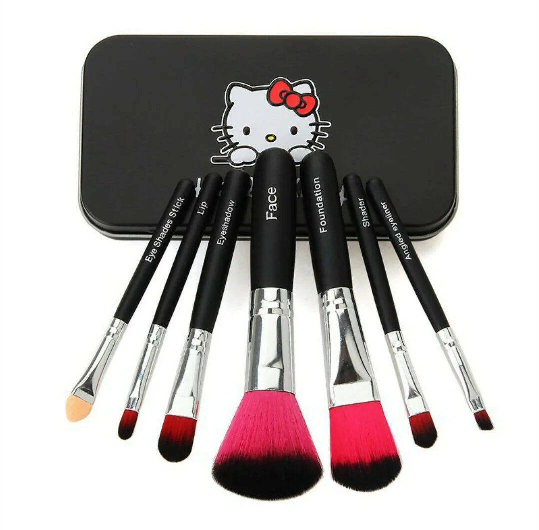 Favon Pack of 7 Hello Kitty Professional Makeup Brushes with Case -Combo Mytrendzcart