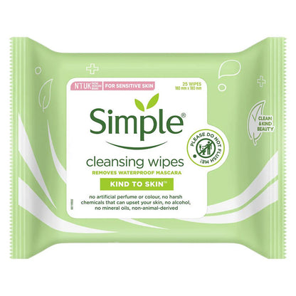 Simple Kind To Skin Cleansing Facial Wipes -25 wipes Mytrendzcart