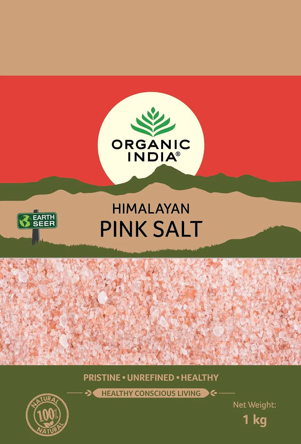 Organic India Himalayan Pink Rock Salt -1 kg Mytrendzcart