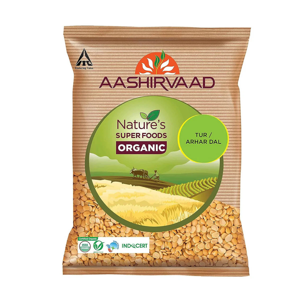 Aashirvaad Nature's Super Foods Organic Tur Dal -500 gm Mytrendzcart