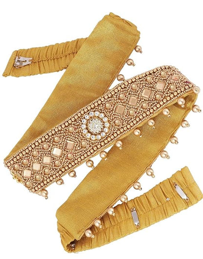 Vama Fashions Traditional embroidery cloth Saree Waist Belt stretchable Kamarpatta kamarband for Women - Size 30-40 inches Only Mytrendzcart