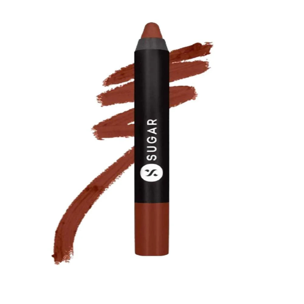 Sugar Matte As Hell Crayon Lipstick - Emma Woodhouse (Earthy Brown) Mytrendzcart