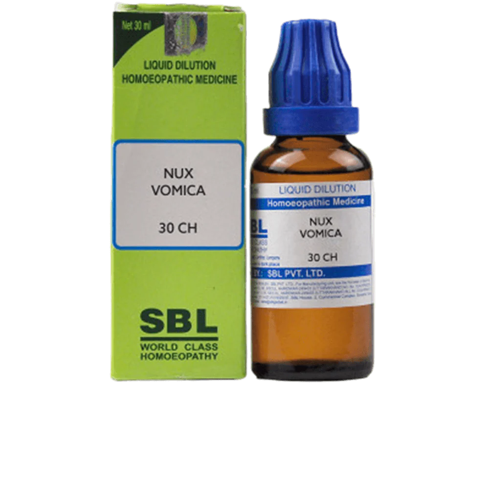 SBL Homeopathy Nux Vomica Dilution -30 CH - 30 ml - Pack of 1 Mytrendzcart