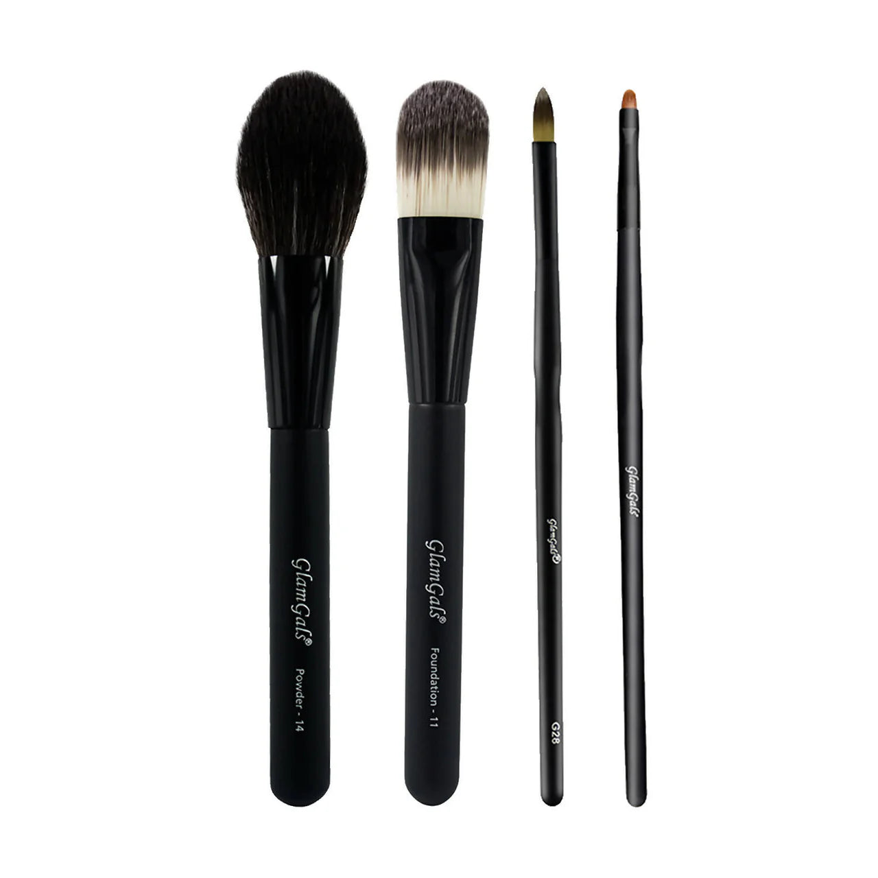 Glamgals 04 Pcs Brush Set - Black -Kit Mytrendzcart