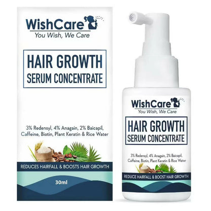 Wishcare Hair Growth Serum Concentrate With 3% Redensyl, 4% Anagain, Rice Water, Biotin -30 ml Mytrendzcart