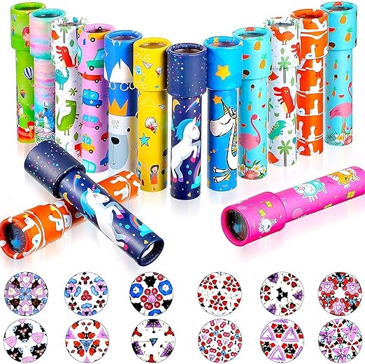 SNAPTRON Return Gifts for Kids Birthday -12Pcs Kaleidoscope for Kids - Best Birthday Return Gifts for Kids Party in Bulk Ideas/ Unique Kalidoscope Girls Boys Teens Favors - Multicolor Mytrendzcart