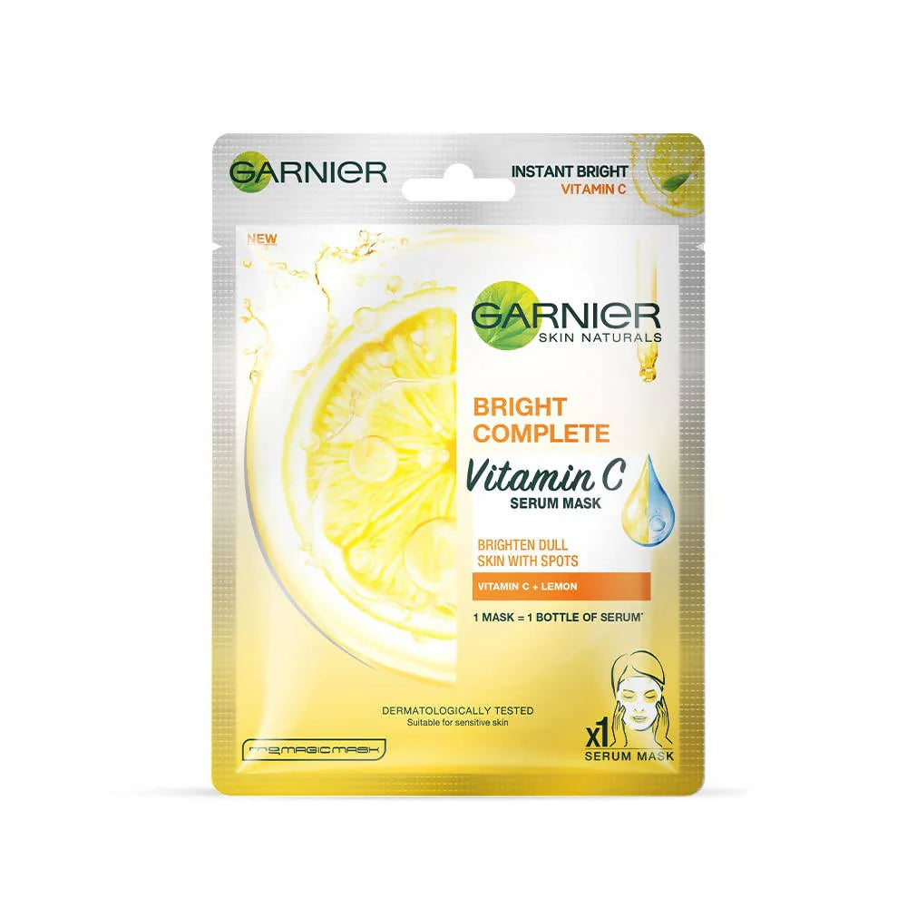 Garnier Bright Complete Vitamin C Serum Sheet Mask -28 gm Mytrendzcart