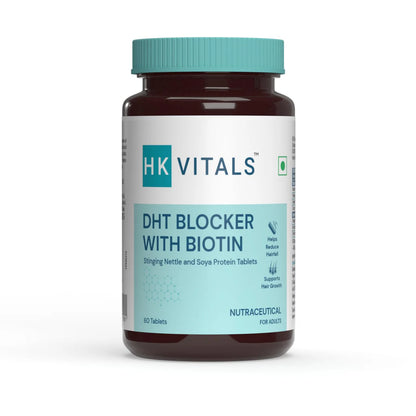 HK Vitals DHT Blocker With Biotin Tablets for Reduces Hair Fall & Hair Growth -60 tabs Mytrendzcart