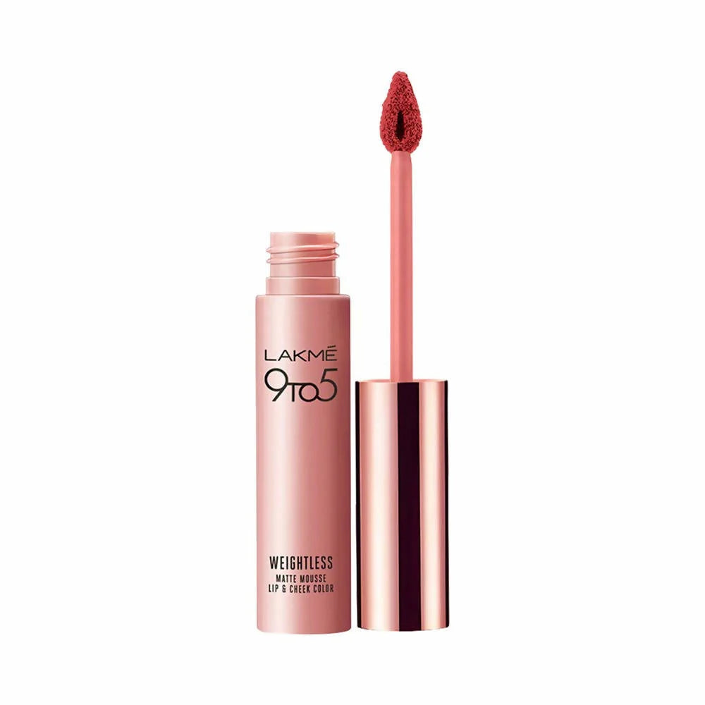 Lakme 9 To 5 Weightless Mousse Lip & Cheek Color - Crimson Silk Mytrendzcart