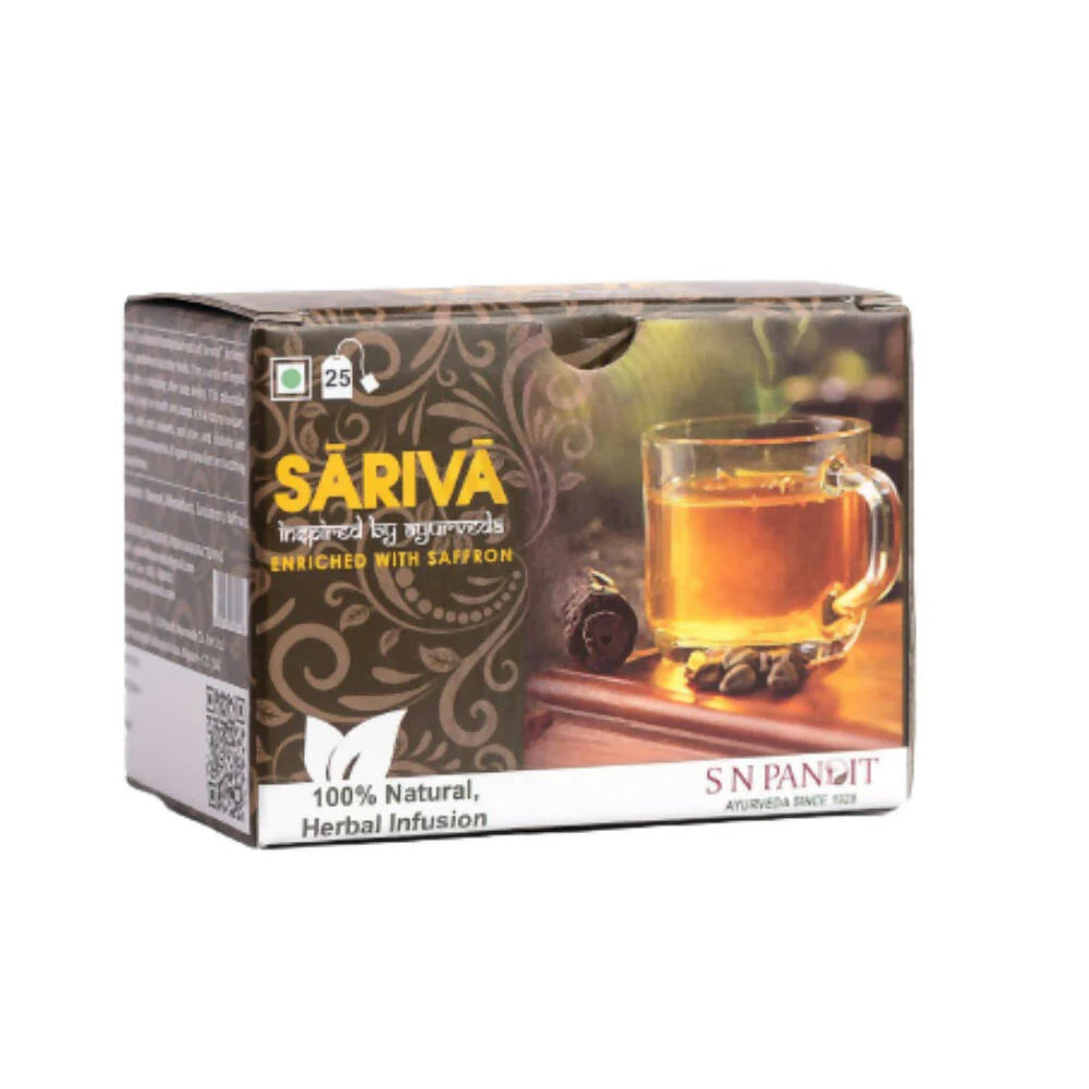 S N Pandit Ayurveda Sariva – Enriched with Saffron -25 tea bags Mytrendzcart