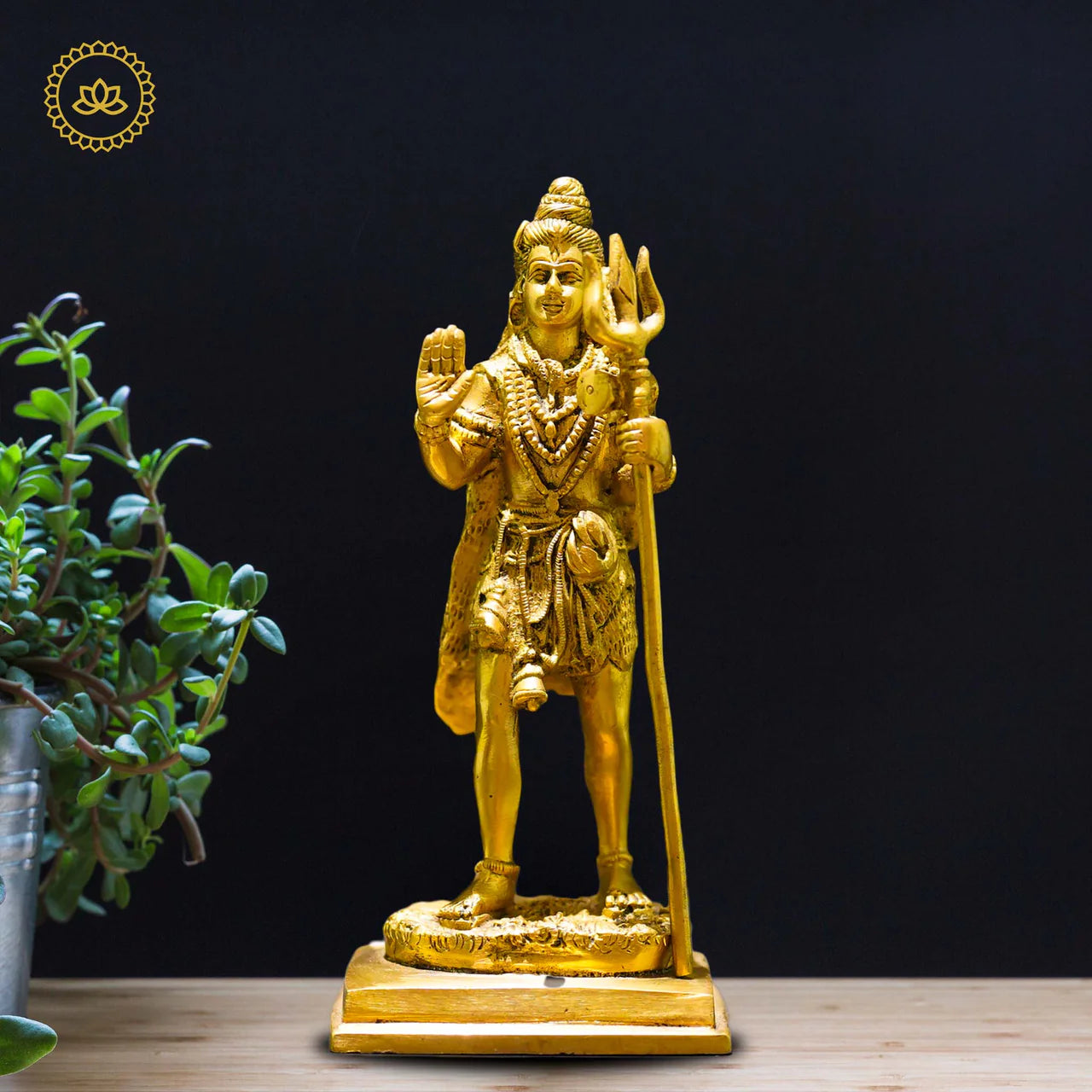 Brass Standing Shiva Idol - Divine Presence of Transformation and Bliss Mytrendzcart