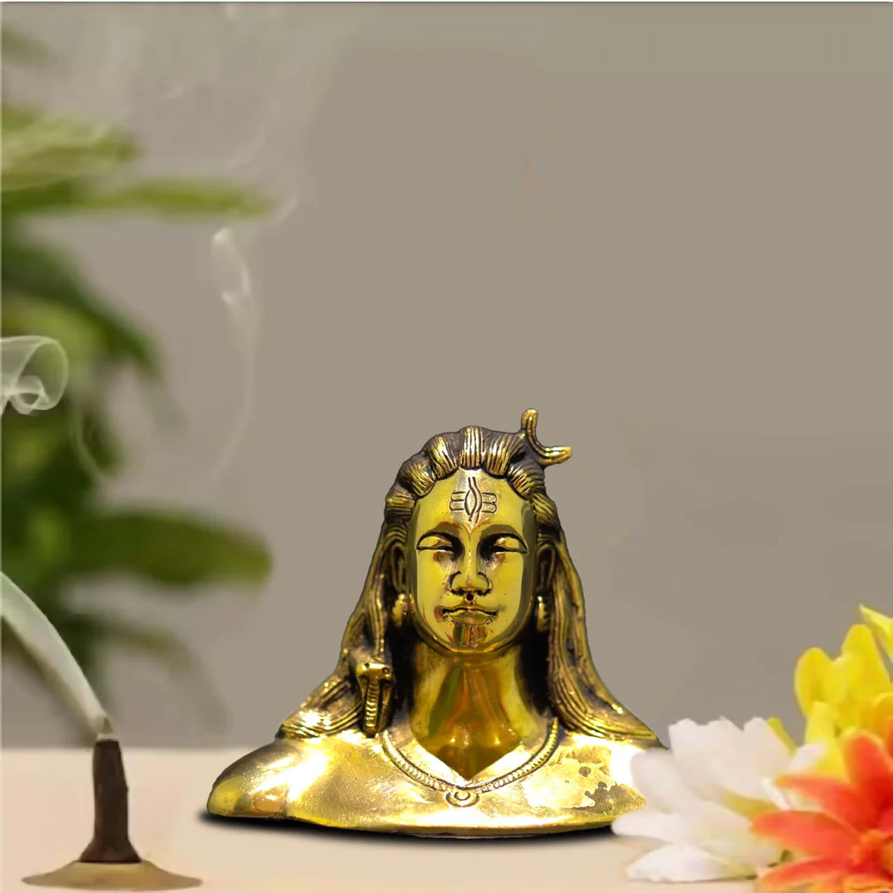 Brass Adiyogi Idols Mytrendzcart