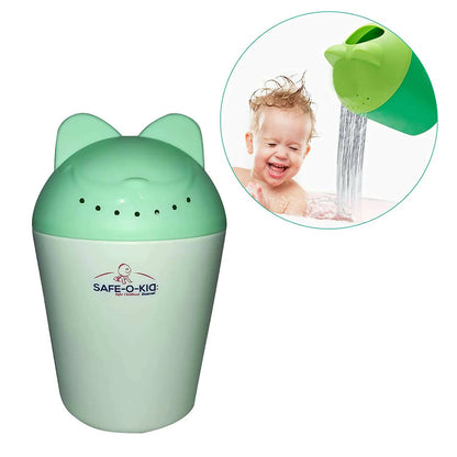 Safe-O-Kid Hair Washing Mug, Baby Shampoo Cup, Baby Shower, Baby Bath Rainer, Green Mytrendzcart