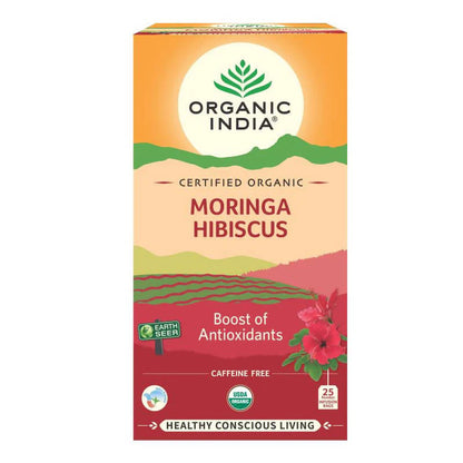 Organic India Moringa Hibiscus Tea Bags -25 Tea Bags Mytrendzcart