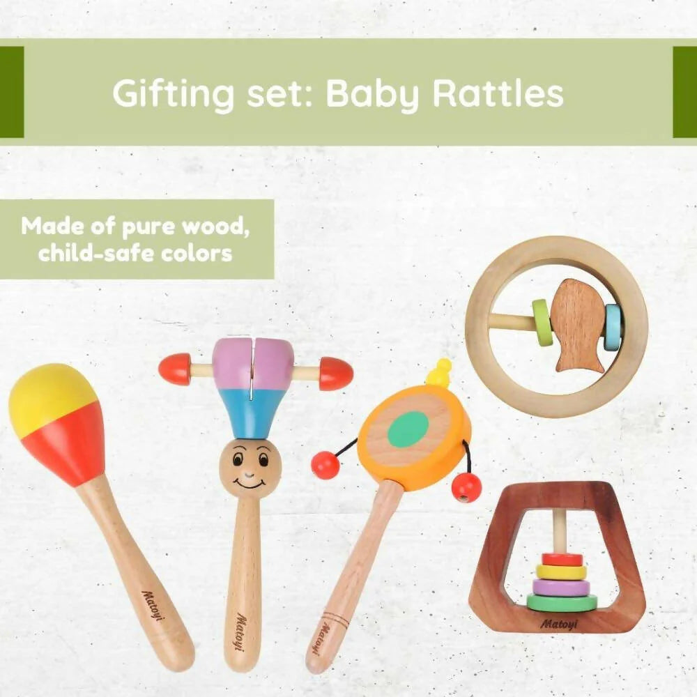 Matoyi Gifting Set ? Wooden Baby Rattles -Combo Mytrendzcart