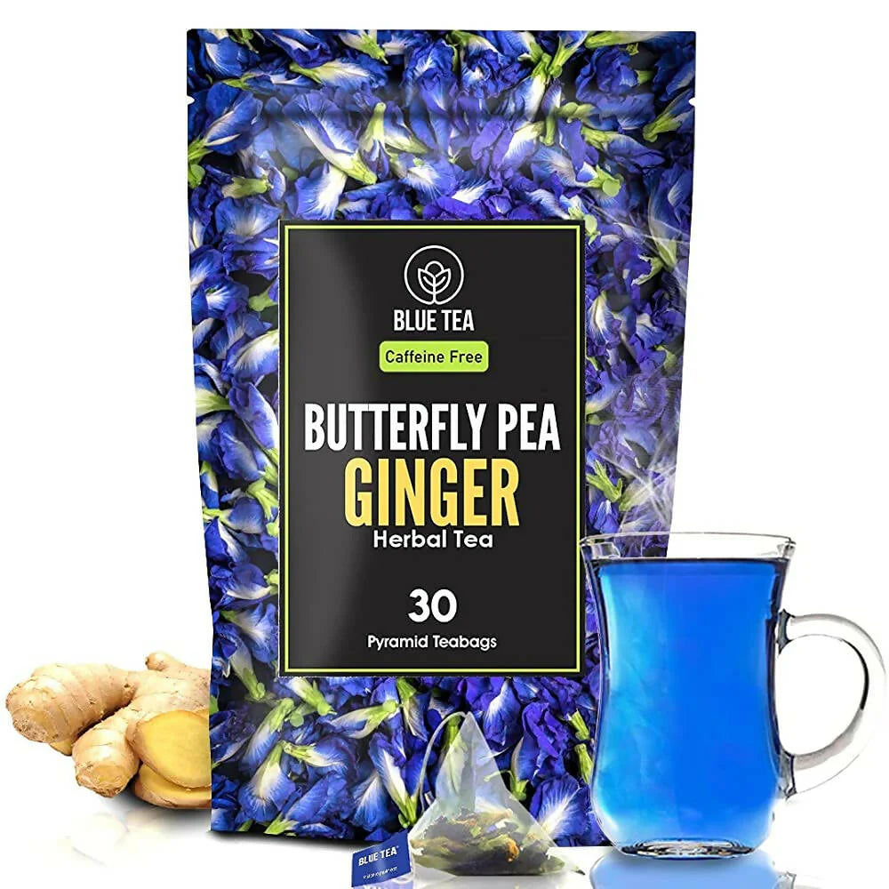 Blue Tea Butterfly Pea Ginger Herbal Tea Bags -30 Teabags Mytrendzcart