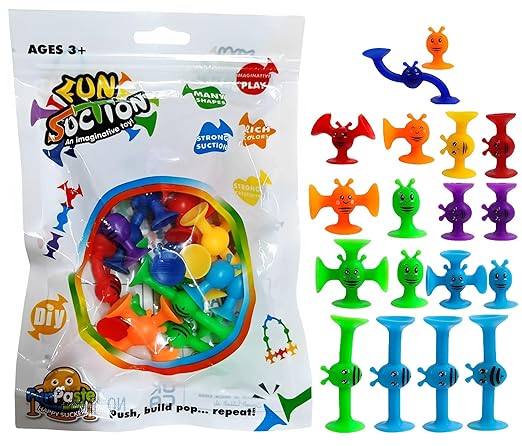 Birthday Popper Pop Suction Fidget Toys Set | DIY Building Blocks, Creativity, Mind Relax | Rich Colors Strong Suction Many Shapes | Bathtub Toy for Children Mytrendzcart