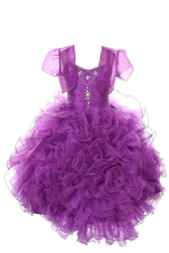 Asmaani Baby Girls Purple Tissue Net Knee Length Frock (AS-DRESS-2215) -1 - 2 Years Mytrendzcart