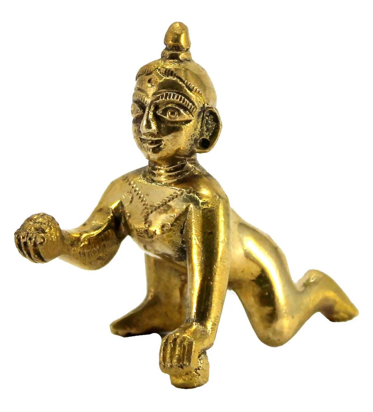 StonKraft Brass Laddoo Gopal Baby Krishna Murti Idol Mytrendzcart