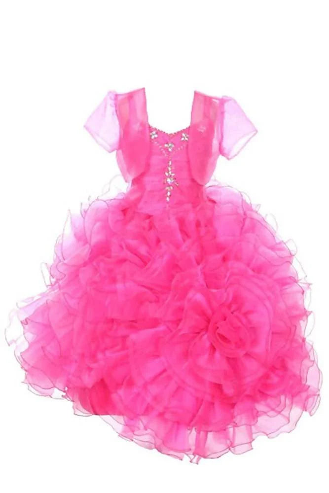 Asmaani Baby Girls Pink Tissue Net Knee Length Frock (AS-DRESS-22152) -1 - 2 Years Mytrendzcart