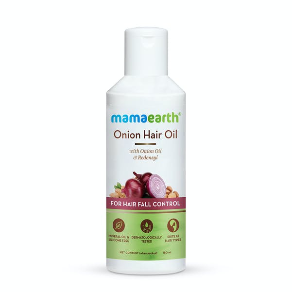 Mamaearth Onion Hair Oil With Onion & Redensyl For Hair Fall Control -150 ml - Pack of 1 Mytrendzcart