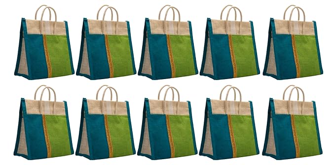 SOMAN Jute Thamboolam Bags For Return Gifts Gb-Set Of 10, Multicolor Mytrendzcart