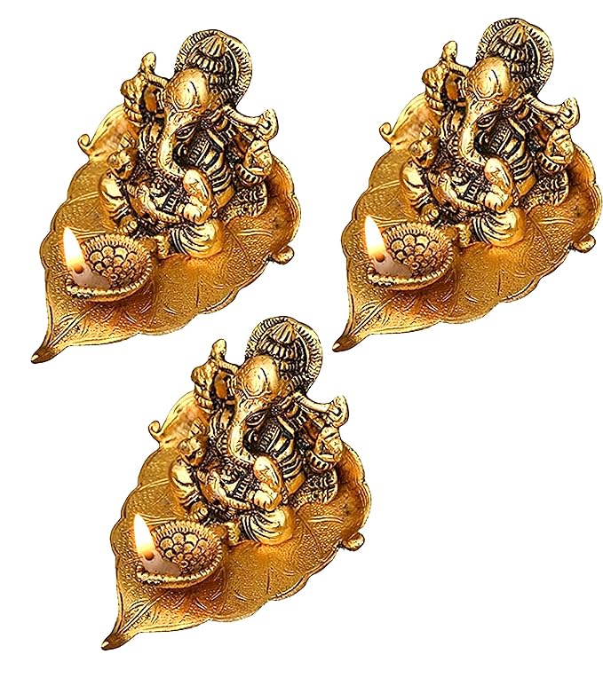 Betterminds Return Gifts for Women Lord Ganesha Diya(Pack of 3), Wedding Gift Anniversary Housewarming Corporate Gifts, Baby Shower Return Gifts Mytrendzcart