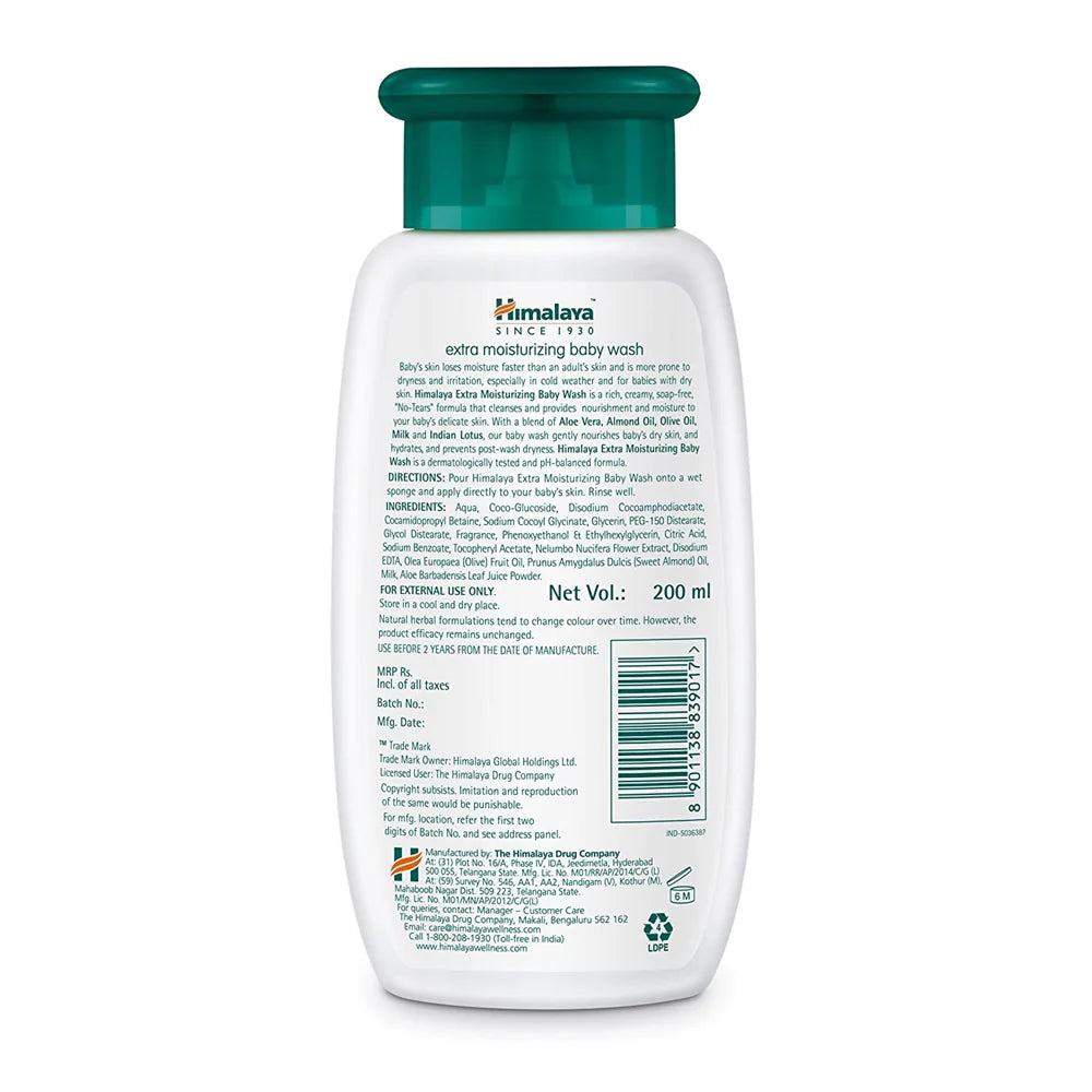 Himalaya Extra Moisturizing Baby Wash -100 ml Mytrendzcart