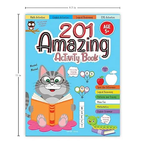 201 Amazing Activity Book - Fun Activities and Puzzles For Children: Spot The Difference, Logical Reasoning, Patterns & Tracing - Mytrendzcart