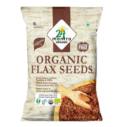 24 Mantra Organic Flax Seeds -200 gm - Mytrendzcart