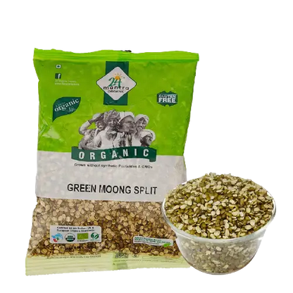 24 Mantra Organic Green Split Moong Dal -500 gm - Mytrendzcart