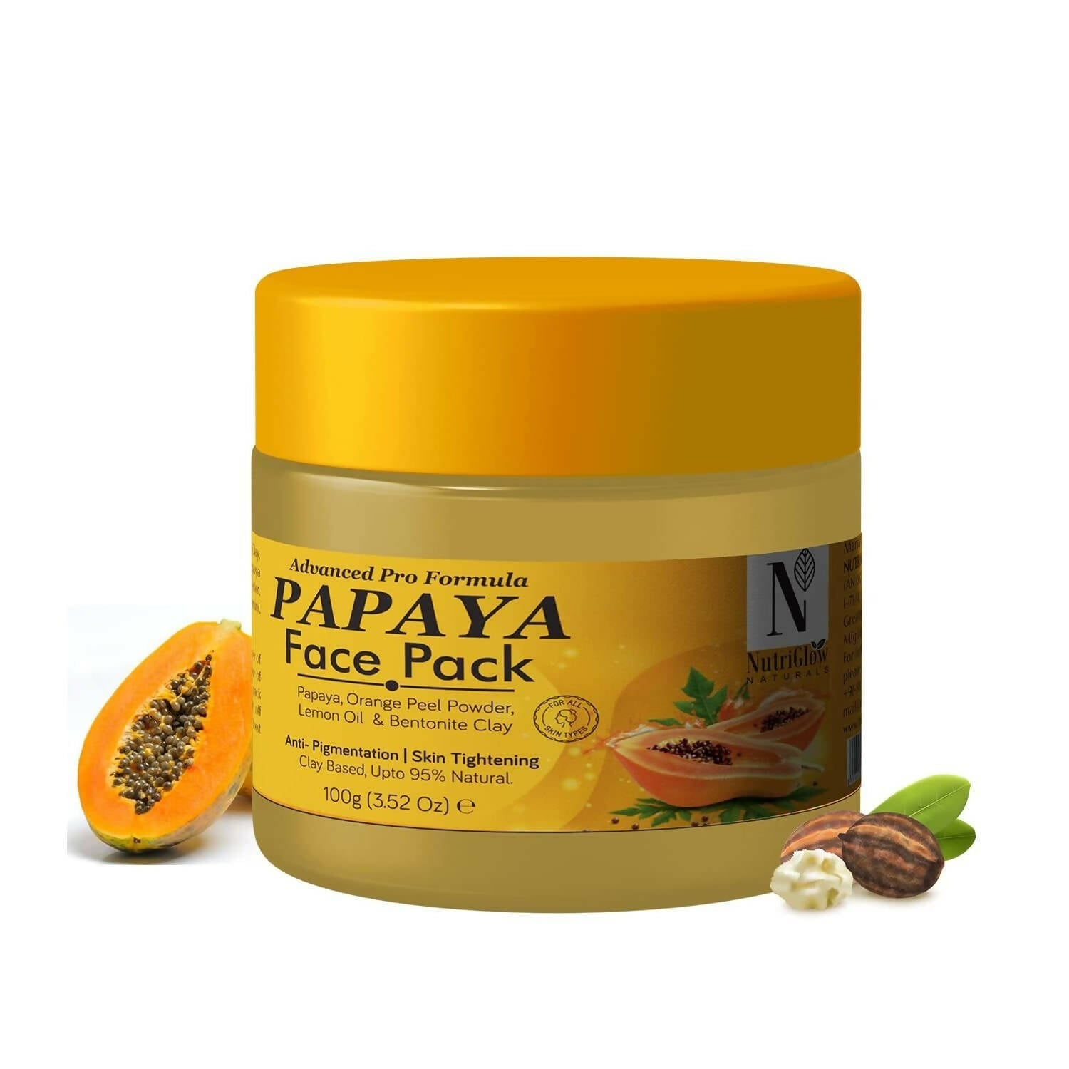 NutriGlow NATURAL'S Advanced Pro Formula Papaya Face pack - Mytrendzcart