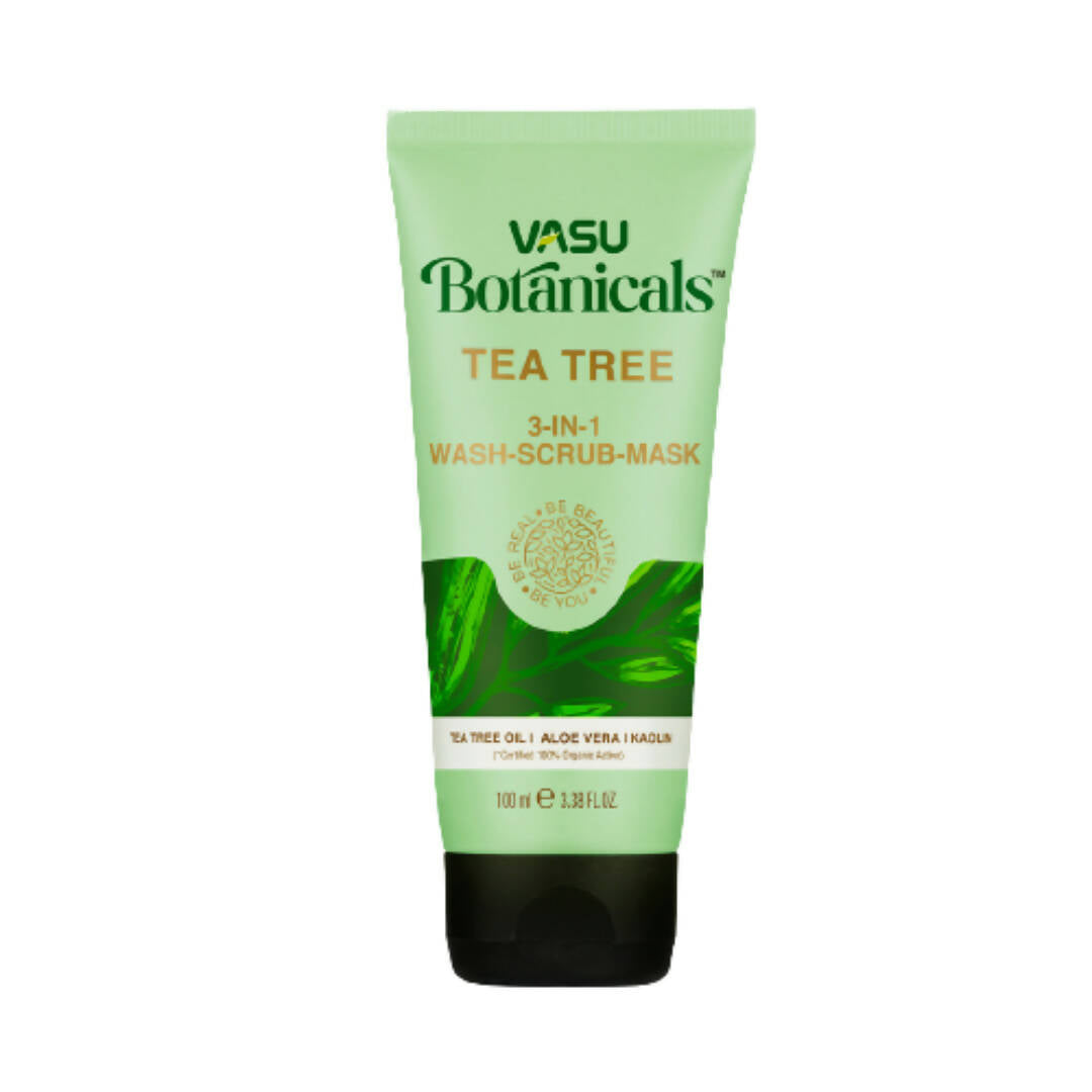 Vasu Healthcare Botanicals Tea Tree 3 in 1 Face Mask-Scrub-Wash - Mytrendzcart