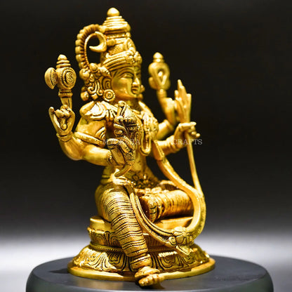 Brass Raja Rajeshwari Idol - Divine Empress of Cosmic Power and Grace Mytrendzcart