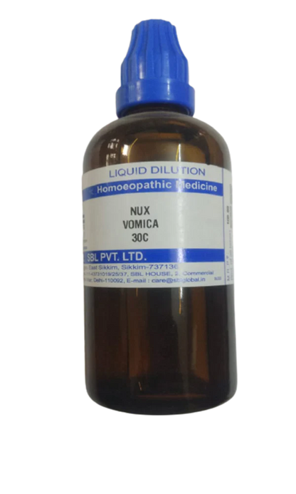 SBL Homeopathy Nux Vomica Dilution -30 CH - 30 ml - Pack of 1 Mytrendzcart