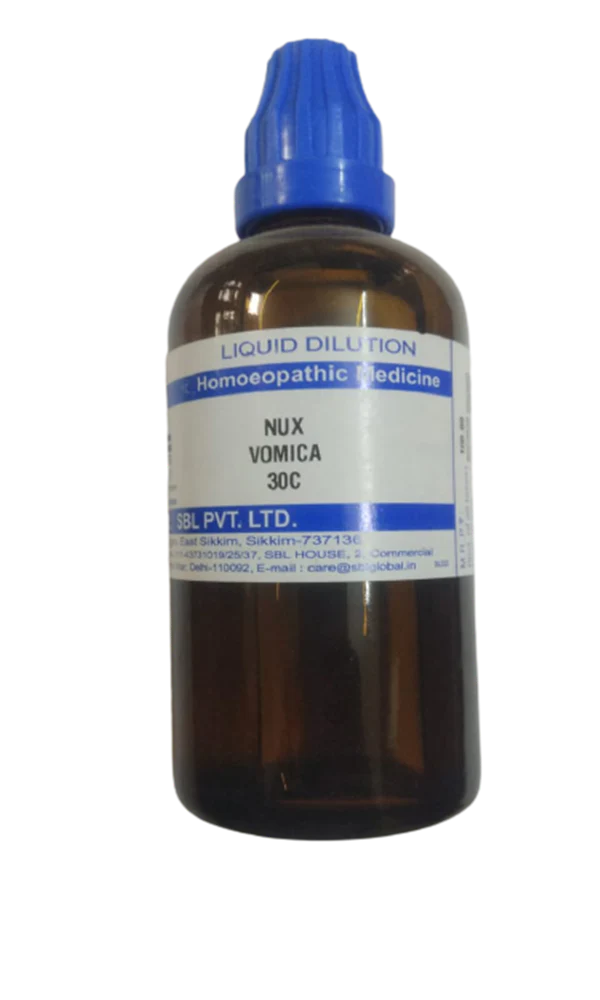 SBL Homeopathy Nux Vomica Dilution -30 CH - 30 ml - Pack of 1 Mytrendzcart