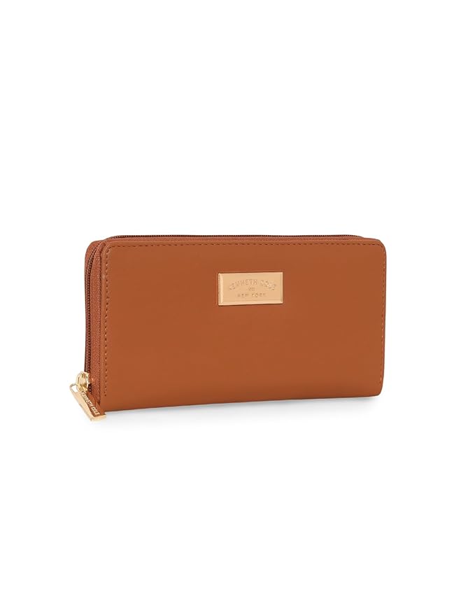 Kenneth Cole Womens Perfect Carry-All Money Manager RFID Blocking Wallet Organizer | Stylish Wallet for Ladies & Girls, Cognac - Mytrendzcart