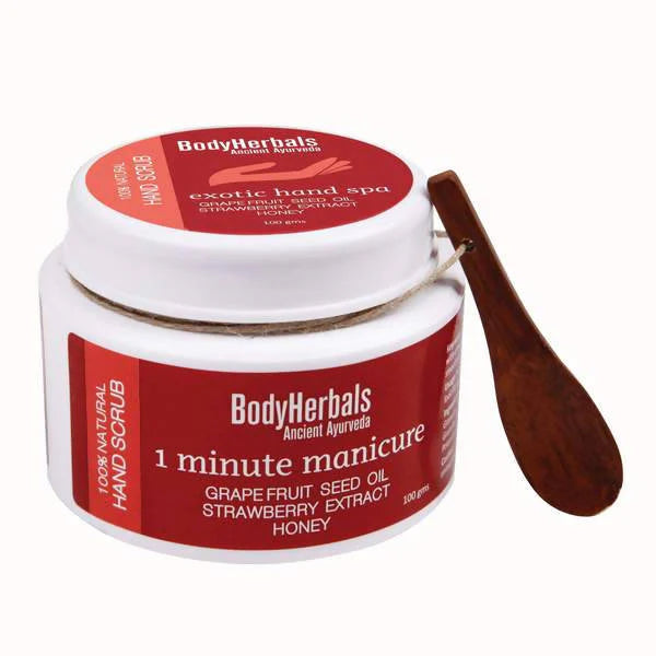 BodyHerbals Hand Scrub, 1 Minute Manicure -100 gm Mytrendzcart