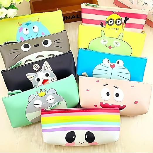 SILLYME 6 pcs Return Gifts Birthday Party for Kids - Silicon Pencil Pouch - Assorted Design Mytrendzcart