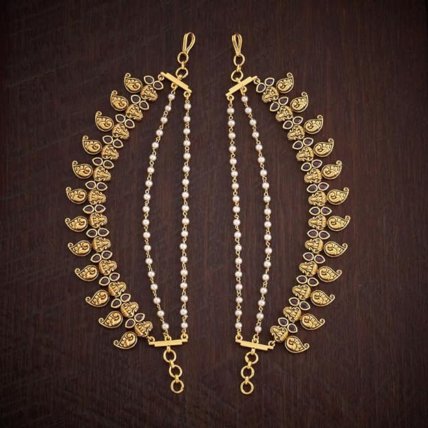 Kushal's Fashion Jewellery Ruby Gold Plated Ethnic Antique Matil- 416622 Mytrendzcart