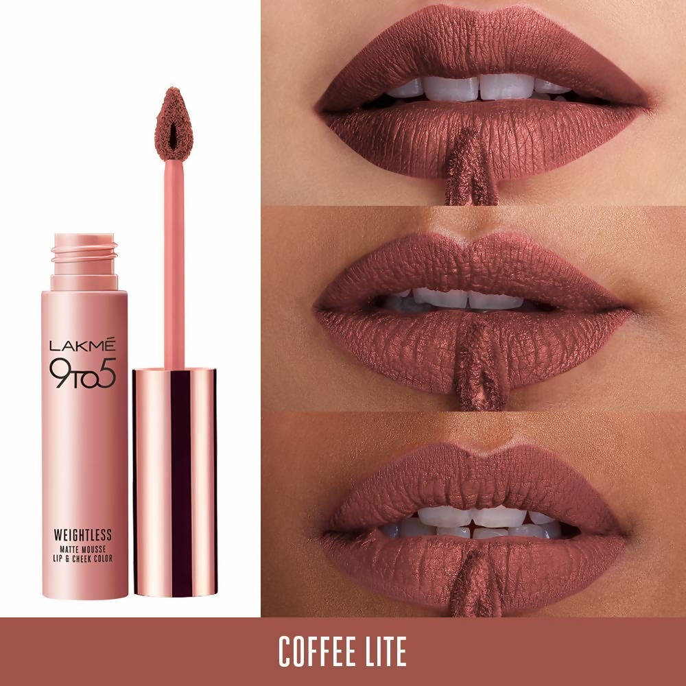 Lakme 9 To 5 Weightless Mousse Lip & Cheek Color - Coffee Lite Mytrendzcart