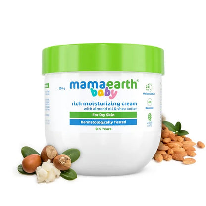 Mamaearth Baby Rich Moisturizing Cream With Almond Oil & Shea Butter -200 gm Mytrendzcart